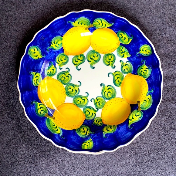 Skyros by Bernarda Other - Lemon and Vibrant Blue Platter From Skyros Portugal by Bernarda MAKE AN OFFER 😎